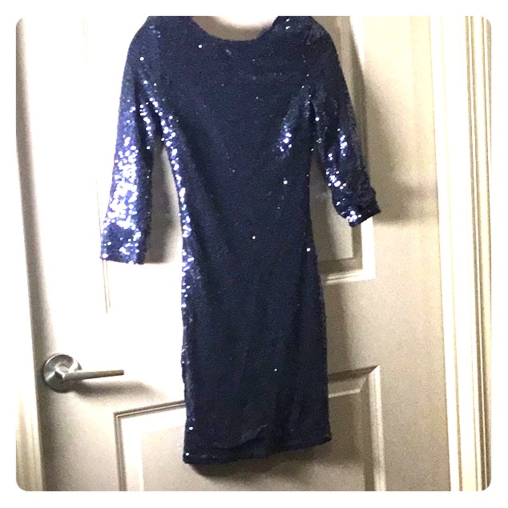 Tobi Navy blue sparkle mini dress